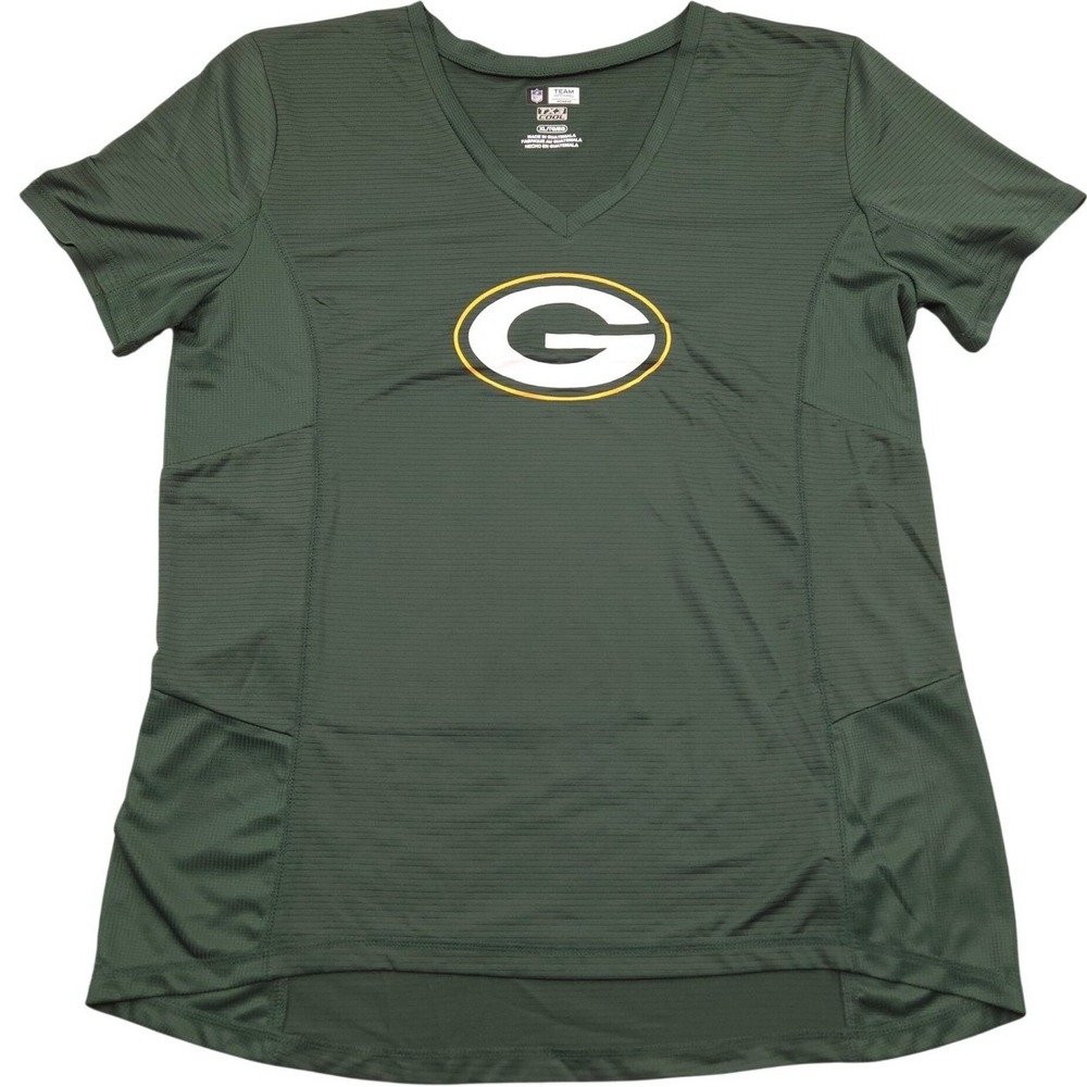 Green Bay Packers NFL Team Apparel TX3 Cool‎ Jersey Shirt Green Womens XL